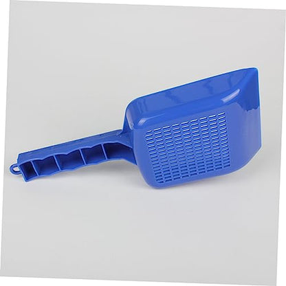Toyvian Aquarium Sand Shovel Tool for Cleaning Fish Tank Blue Practical Design with Slats for Efficient Waste Removal and Substrate Filtering Essential Aquascaping Equipment
