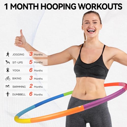 Phobby Weighted Exercise Hoop for Adults, Adjustable Fitness Hoop - style: Basic 2.2lb