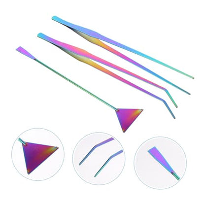 TOYANDONA 3pcs Plant Aquarium Tools Set Tweezers Spatula Kit for Fish Tank Cleaning