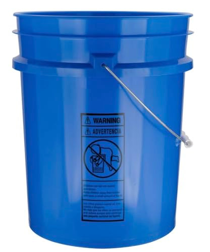 5 Gallon Premium HPDE Plastic Bucket - Made in USA Food Grade Storage Container, BPA Free All Purpose Pail (5, Blue) - color: Blue