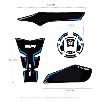 MFGZD for 675SR-R Motorcycle Tank Pad Gas Tank Protector Compatible with CFMOTO 675SRR 675SR-R 3D Anti Slip Tank Pad Stickers Gas Oil Fuel Tank Pad Protectors