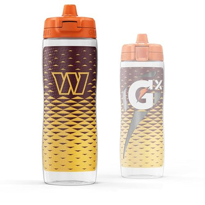 Gatorade Gx NFL Non-Slip Squeeze Bottles, 30 fl oz, Gx Hydration System - color: Washington Commanders