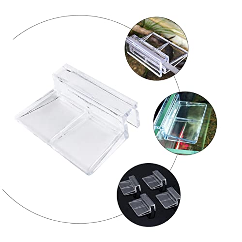 COLLBATH 10pcs Fish Tank Accessory Acrylic Support Bracket Aquarium Rack Cover Holder for Fish Tanks - size: 5.5X5X1.8CM