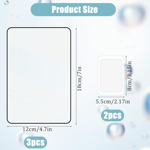 5PCS Page Magnifier, 3 X Magnifying Glass for Reading, Lightweight Plastic Magnifying Sheet Full Page Magnifier Fresnel Lenses for Elderly and People with Low Vision Reading(2 Sizes)