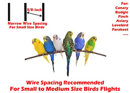 Lot of Breeding Bird Flight Cages for Canary Parakeet Aviaries Budgies Lovebird Finch (Large 30" White Divider) - color: Large 30" White Divider