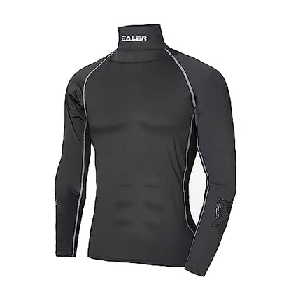 EALER Hockey Compression Shirt with Neck Guard, Neck Protect Long Sleeve Shirt - color: Shirt-boys, size: Medium