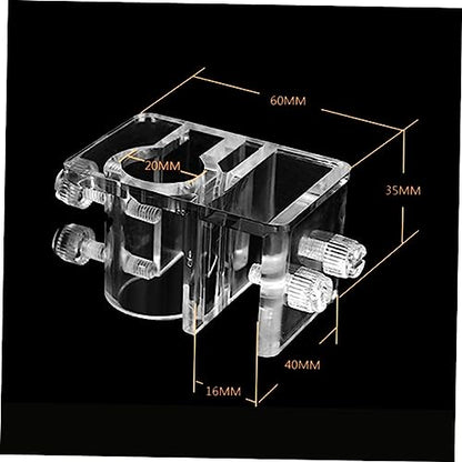 Kisangel Acrylic Fish Tank Water Holder Clamp Fixed Clip for Aquarium Hose Tube