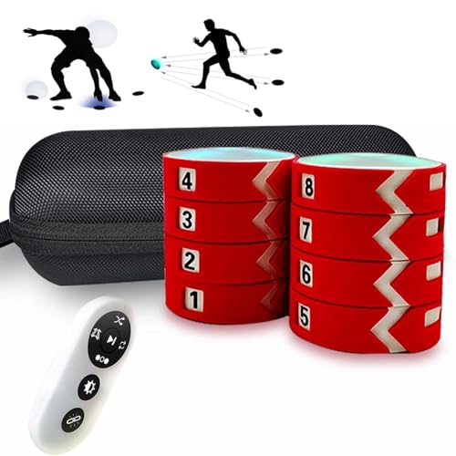 Reaction Training Light Pod,Agile Fitness Light,4 Modes and 4 Light Color with Remote Control with Reaction-Enhancing Speed and Agility (8lights) - size: 8lights