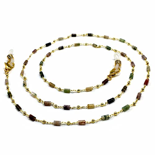 HANDMADE Eyeglass Chains Eyewear Retainer Beaded Eyeglass Strap Holder Natural Stone Beaded Eyewear Retainer