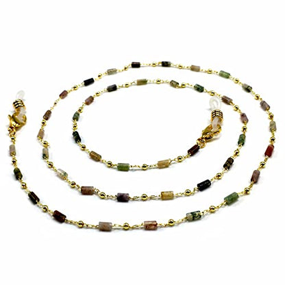 HANDMADE Eyeglass Chains Eyewear Retainer Beaded Eyeglass Strap Holder Natural Stone Beaded Eyewear Retainer