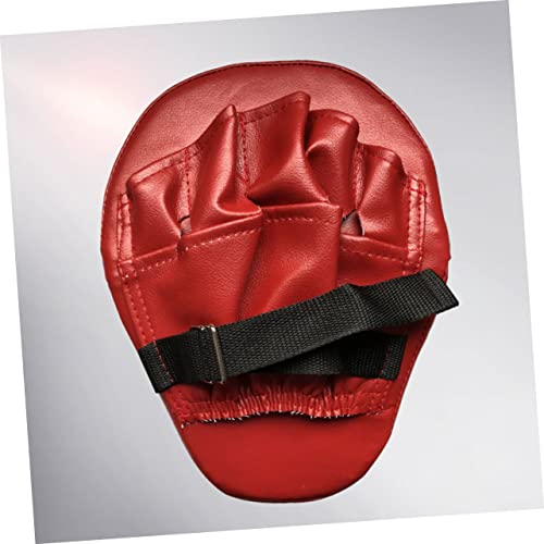 BESTonZON 1Pair Handheld Taekwondo Training Pads Durable Boxing Pads for MMA Kickboxing and Karate Red Black Martial Arts Focus Mitts for Gym Training
