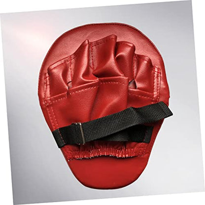 BESTonZON 1Pair Handheld Taekwondo Training Pads Durable Boxing Pads for MMA Kickboxing and Karate Red Black Martial Arts Focus Mitts for Gym Training