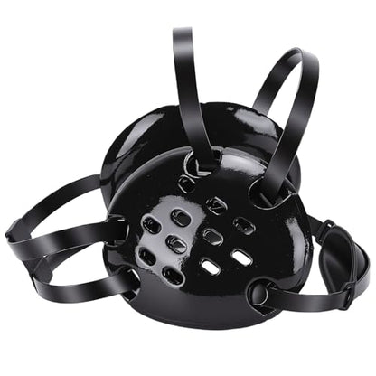 Wrestling Headgear Grappling Ear Guard MMA Ear Protector with 11-Hole Breathable Design and Soft Chin Pad for Adult Men Women Black