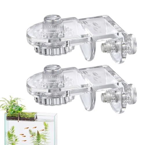 Fish Tank Top Cover - Aquarium Glass Lid Support Clip Set, Acrylic Rimless Tank Hood Holder | Anti-Jump Net Clamp, Top Cover Clamp Bracket System, Aquarium Accessory for Fish Container Stability Use