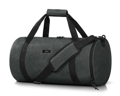 MIER Small Gym Duffle Bag with Shoe Compartment & Wet Pocket, 24L,Gray - color: dark grey, size: 24L