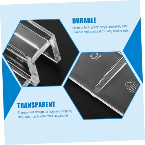 POPETPOP 4pcs Sturdy Acrylic Aquarium Cover Holders Practical Lid Racks for Tanks Supports for Fish and Turtle Tanks Easy to Install and Clean