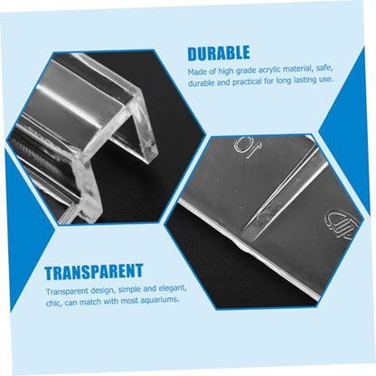 POPETPOP 4pcs Sturdy Acrylic Aquarium Cover Holders Practical Lid Racks for Tanks Supports for Fish and Turtle Tanks Easy to Install and Clean