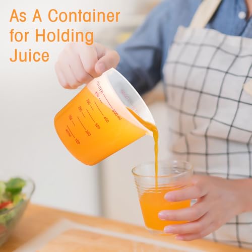 36 Pcs Plastic Measuring Cup Clear Measuring Mug with Spout and Handle Grip Capacity Clear Graduated Pitcher for Kitchen Flour Water Liquids(Red,16 oz, 2 Cups) - color: Red, size: 16 oz, 2 Cups