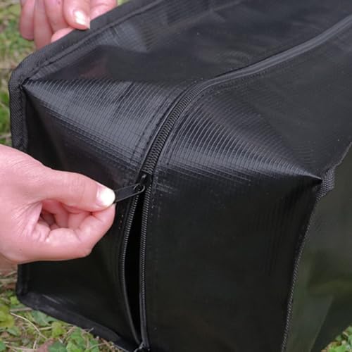 Tent Pole Bag Oxford Cloth Camping Storage Fishing Rods Awning Frame Clubs Carry Case with Reinforced Bottom Black 59.1 Inch(60 * 25 * 25 cm)
