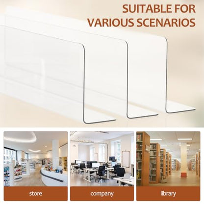 VOSAREA Plastic Shelf Dividers 6pcs Clear L Shaped Separator Transparent Organizer Divider for Commodity Classification Cabinets Shelf Store (20cm) - size: 20.00X6.00X3.00CM