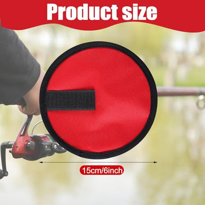 Tioncy 6 Pack Fishing Lure Covers 6 Inch Bait Gloves Lure Wrap Fishing Hook Cover Easily See Bait Storage Protector Guard to Keep Fishermen Safe for Rod - color: Red