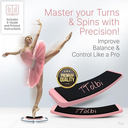 Turn Board for Dancers and Skaters, Ballet and Figure Skating Spinner - color: Pink