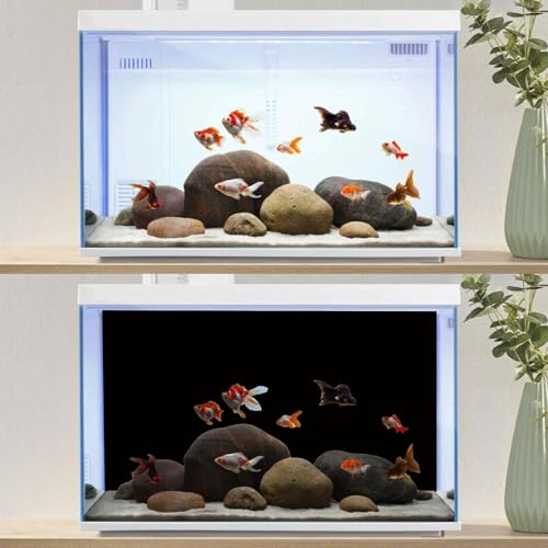 YongFoto Black Fish Tank Background 30x18 inch Black Fish Tank Backdrop AquariumTerrarium Background - size: 30 x 18 inches