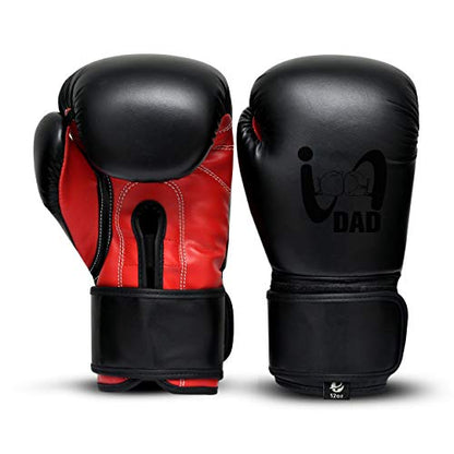 Ultimate - I Boxing Dad - Kids Boxing Gloves MMA Boxing Muay Thai Bag Work - color: Black Red, size: 4 Oz