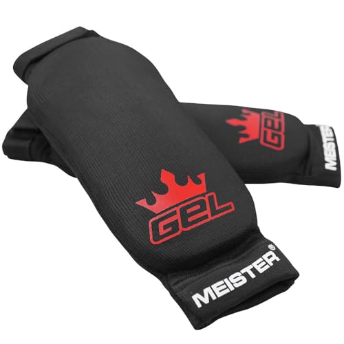 Meister MMA Elastic Cloth Forearm Guards w/Integrated Gel Padding (Pair) - size: Small-Medium