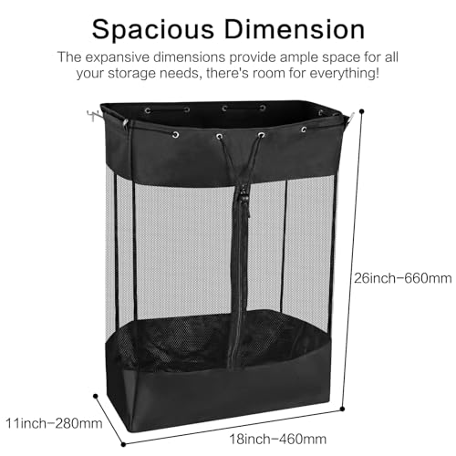 Pegboard Baskets, Extra Large (26 * 18 * 11 Inches) | Pegboard Wall Organizer Take and Go Design, Mesh Peg Board Organizer Accessories ,Easy Access Zipper for Home Sport Garage