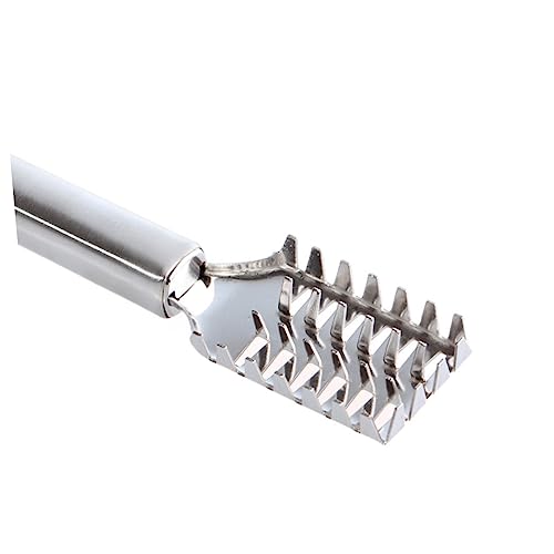 Mikinona Efficient Fish Scale Removal Stainless Steel Fish Scale Shaver Fish Skin Cleaner Scale Scraper Safety Lid