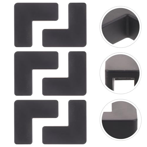 SECFOU 6pcs Black Silicone Corner Protectors Fish Tank Corner Guards Soft Safety Bumpers for Aquarium and Pet Carrier Edge Collision Prevention