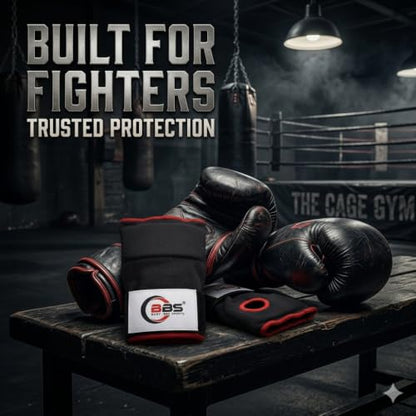 Busy Bee Sports Quick Hand Wraps for Boxing & MMA, Large Size (Snug Fit) – Gel Padded Inner Gloves with Wrist Support, Easy Slip-On Wraps for Men & Women, Breathable for Muay Thai & Kickboxing