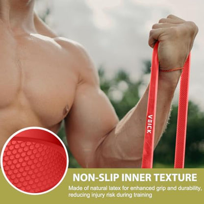 VEICK Pull Up Assist Resistance Bands for Home Gym - color: Colorful Set of 5 + Hand Grip Pads