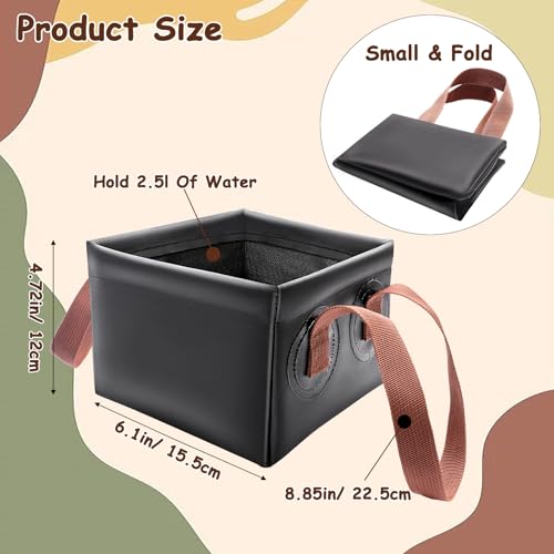 Grill Brush Water Bucket, Collapsible Dunk Tank Grill Brush Bristle Free for Barbecue Cleaner Tank for Steam Grill Brush Cleaning - color: Black