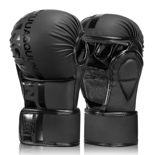 MMA Gloves for Sparring,Muay Thai,Training - color: Black, size: Medium