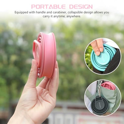Nefeeko Collapsible Water Bottle, BPA Free Silicone Foldable Water Bottles - color: Pink, style: 1 Pack