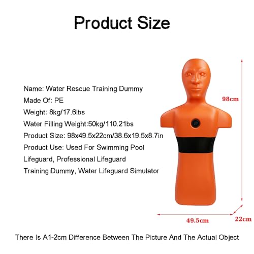 Water Dummy,Drowning Prevention Teaching Tools,for Lifesaving Drills, Crash Tests,and Wrestling Practice(Color2) - color: Color2