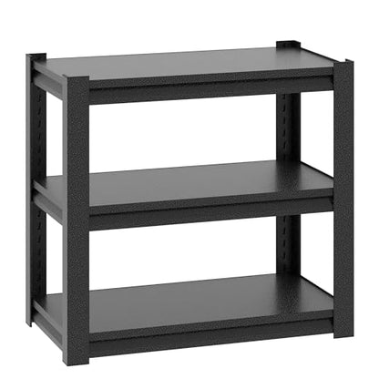 3-Tier Metal Storage Rack, 40-50 Gallon Fish Tank Stand Heavy Duty, Reptile Rack for Office, Industrial Shelf Unit, Easy Assembly 31.5 "L x 18 "W x 34" H Black Metal Shelving Pet Supplies Organizer
