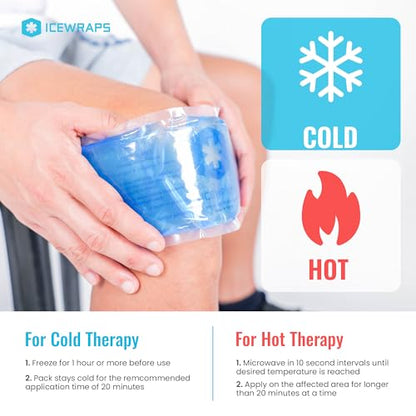 ICEWRAPS Reusable Ice Packs Compact 5 x 7 inches, Soft Cooling Pack 4 Pack