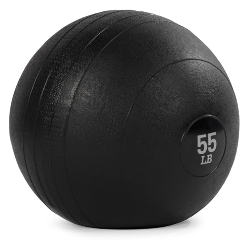 Titan Fitness Rubber Slam Ball, Dead Weight Ball Absorbs Impact, Minimal Bounce, Textured Surface for Strength and Conditioning, Cardio Workouts, Full Body Workout - style: 24.9kg(55파운드)