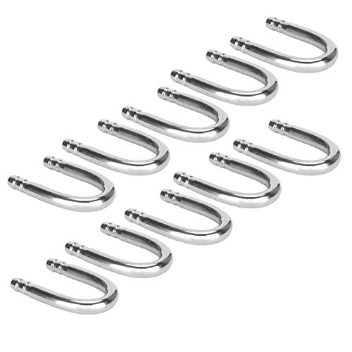 10Pcs Stainless Steel U Shape Elbow Pipe for Fish Oxygen Pump CO2 Tubing Accessory with Smoothness Machine Polished Edges, Installation for Aquarium