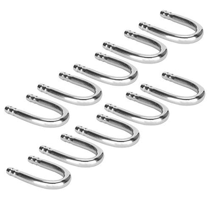 10Pcs Stainless Steel U Shape Elbow Pipe for Fish Oxygen Pump CO2 Tubing Accessory with Smoothness Machine Polished Edges, Installation for Aquarium