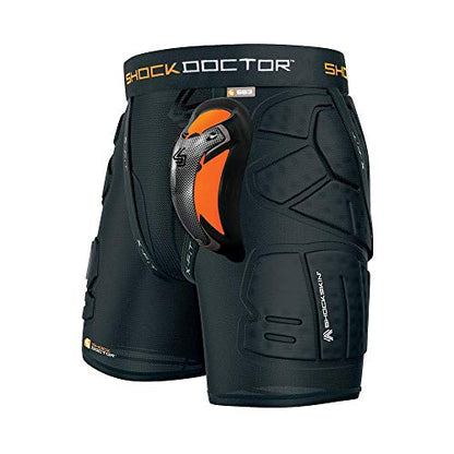 Shock Doctor Compression Shorts Men - Impact & Compression Shorts with Carbon Athletic Cup