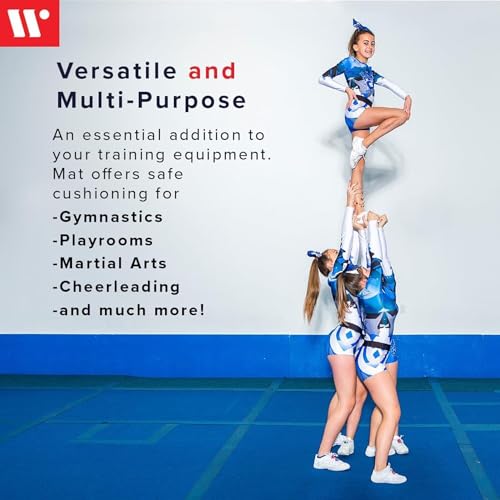 We Sell Mats Bifolding Gymnastics Crash Landing Mat Pad, Safety for Tumbling, Back Handspring Training and Cheerleading - size: 4 ft x 8 ft x 4 Inch