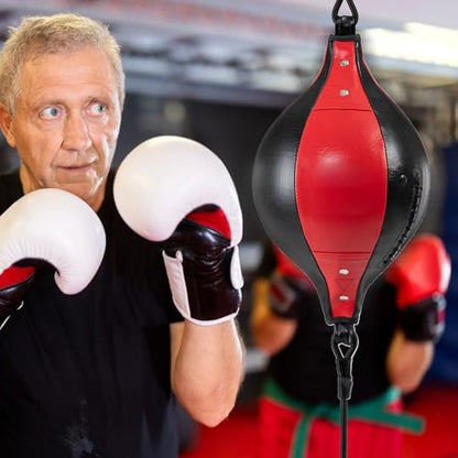 Boxing Speed Bag Portable Adjustable PU Leather Core Training Coordination