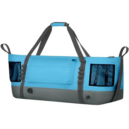 Insulated Fish Cooler Kill Bag with Flat Bottom-26x18 31x14 40x16 50x18 60x20 70x25 Inches Waterproof Fishing tackle Kill Cooler Bag - color: Blue-40x16x10