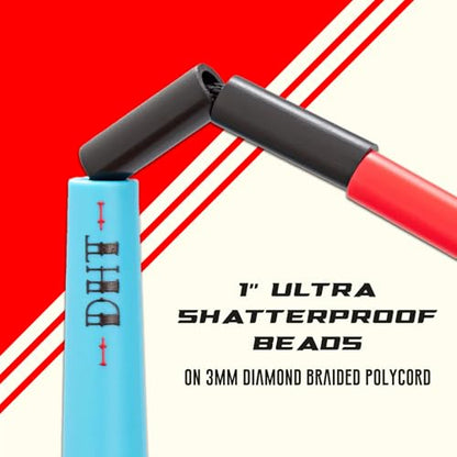 Elite Jumps Edge Beaded Adjustable Jump Rope, Do Hard Things - color: Silver & Black