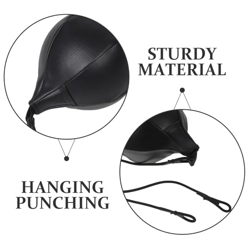 Wakauto Double End Boxing Speed Bag Pu Hanging Reflex Ball with Pump, Needle, and Hook Kit for Home Boxing Training and Hand-Eye Coordination