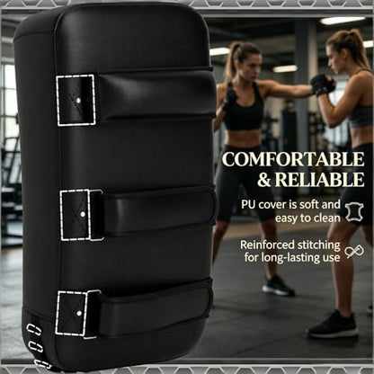 Kick Shield Muay Thai Kickboxing, Large Heavy Curved Kicking Striking Body Pad, Punching Foot Target MMA Boxing Training, Martial Arts Karate TKD Taekwondo